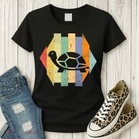 Retro Turtle Silhouette  Women's T-Shirt thumb 3