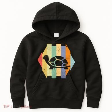 Retro Turtle Silhouette  Kids Hoodie
