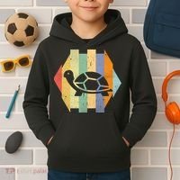 Retro Turtle Silhouette  Kids Hoodie thumb 2