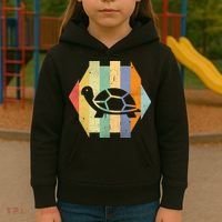 Retro Turtle Silhouette  Kids Hoodie thumb 3