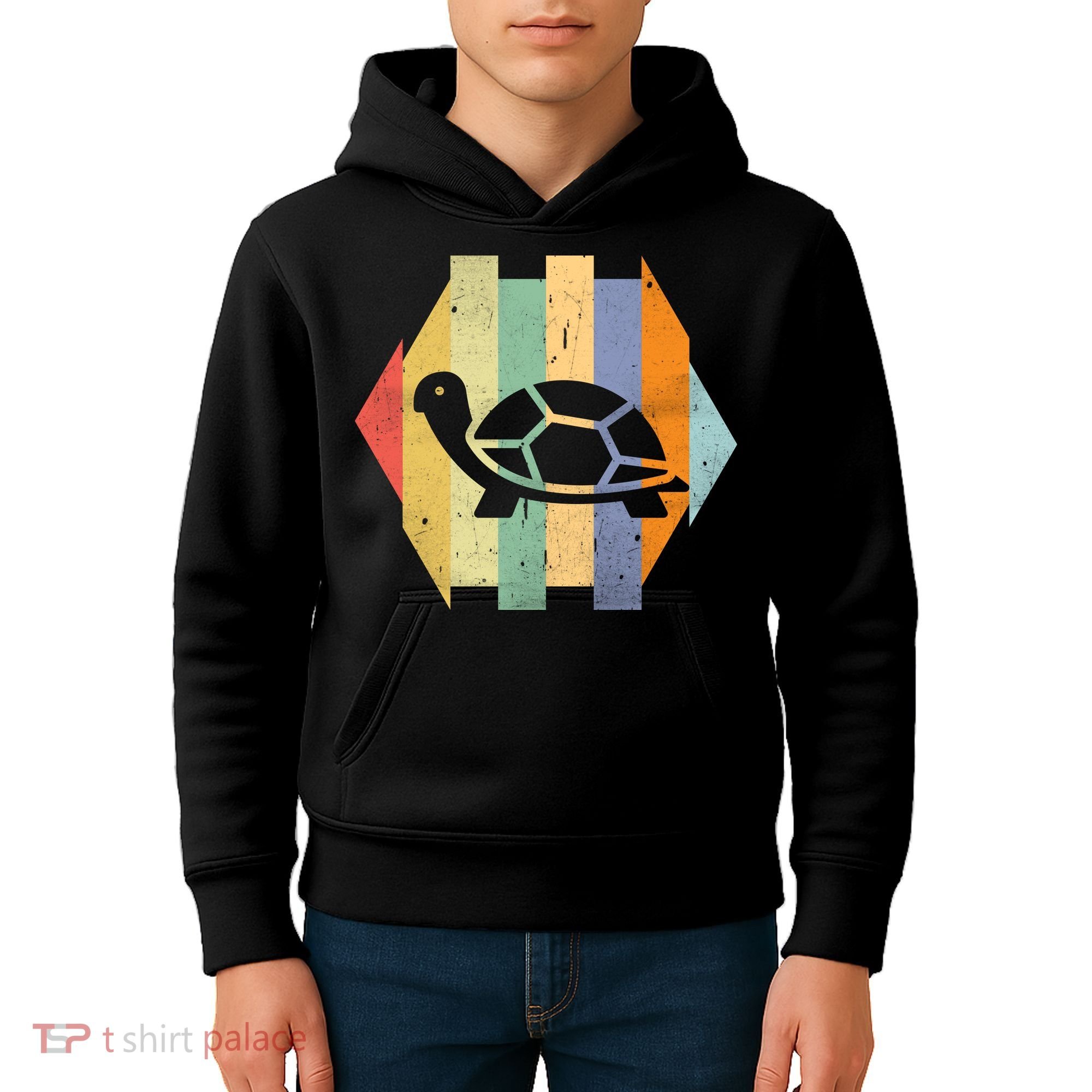 Retro Turtle Silhouette  Kids Hoodie