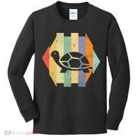 Retro Turtle Silhouette  Kids Long Sleeve Shirt thumb 0