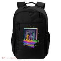 Retro TV Television Pixel Splatter Backpack thumb 0