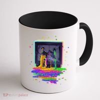 Retro TV Television Pixel Splatter Coffee Mug thumb 1