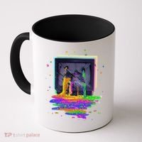 Retro TV Television Pixel Splatter Coffee Mug thumb 0