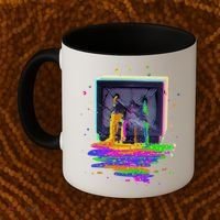Retro TV Television Pixel Splatter Coffee Mug thumb 2
