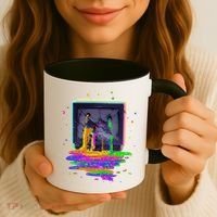 Retro TV Television Pixel Splatter Coffee Mug thumb 3