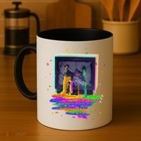 Retro TV Television Pixel Splatter Coffee Mug thumb 4