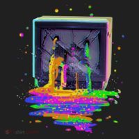Retro TV Television Pixel Splatter Beanie thumb 2