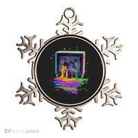 Retro TV Television Pixel Splatter Ornament thumb 0