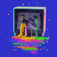 Retro TV Television Pixel Splatter Long Sleeve Shirt thumb 2