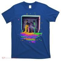 Retro TV Television Pixel Splatter T-Shirt thumb 0