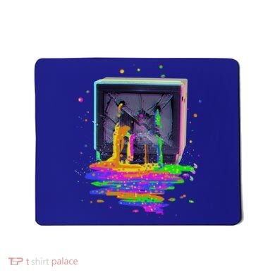 Retro TV Television Pixel Splatter Mousepad