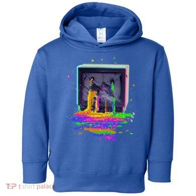 Retro TV Television Pixel Splatter Toddler Hoodie