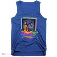 Retro TV Television Pixel Splatter Tank Top thumb 0
