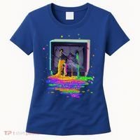 Retro TV Television Pixel Splatter Women's T-Shirt thumb 0