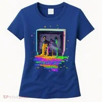 Retro TV Television Pixel Splatter Women's T-Shirt thumb 0