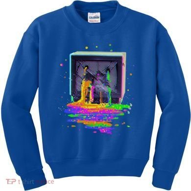 Retro TV Television Pixel Splatter Kids Sweatshirt