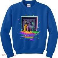 Retro TV Television Pixel Splatter Kids Sweatshirt thumb 0
