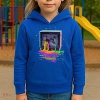 Retro TV Television Pixel Splatter Kids Hoodie thumb 3