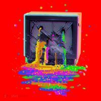 Retro TV Television Pixel Splatter Santa Hat thumb 1