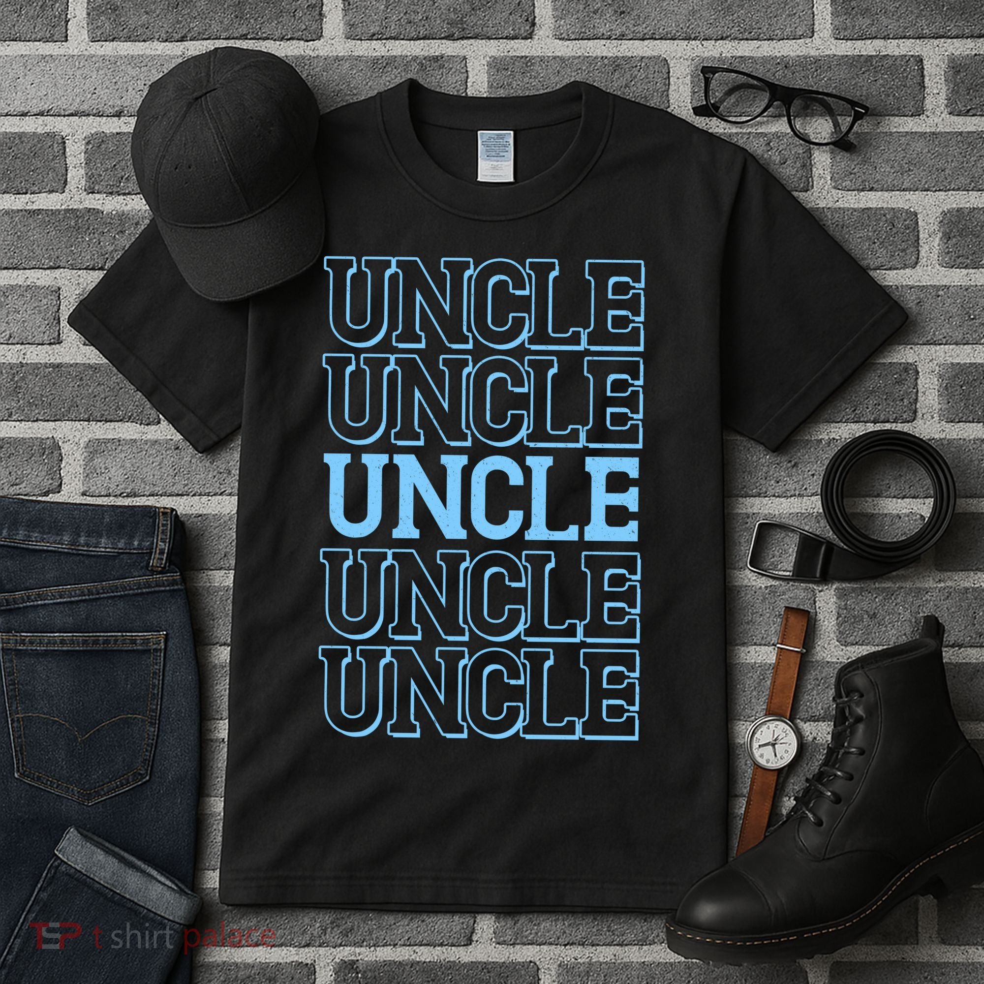 Retro Uncle Pattern Tall T-Shirt