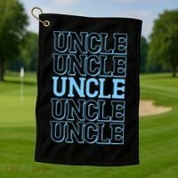 Retro Uncle Pattern Golf Towel thumb 1