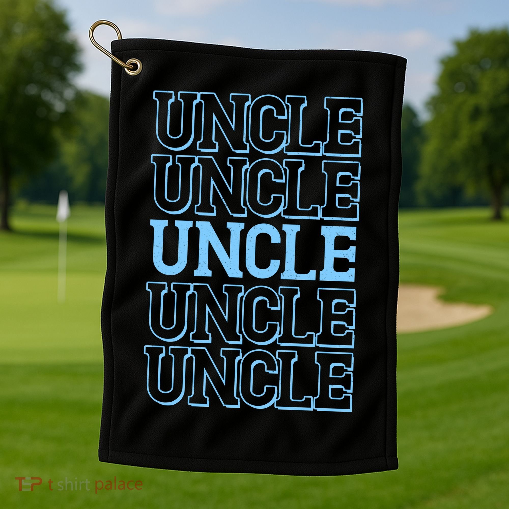 Retro Uncle Pattern Golf Towel