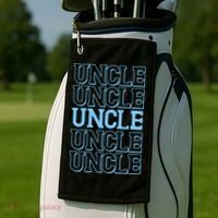 Retro Uncle Pattern Golf Towel thumb 2