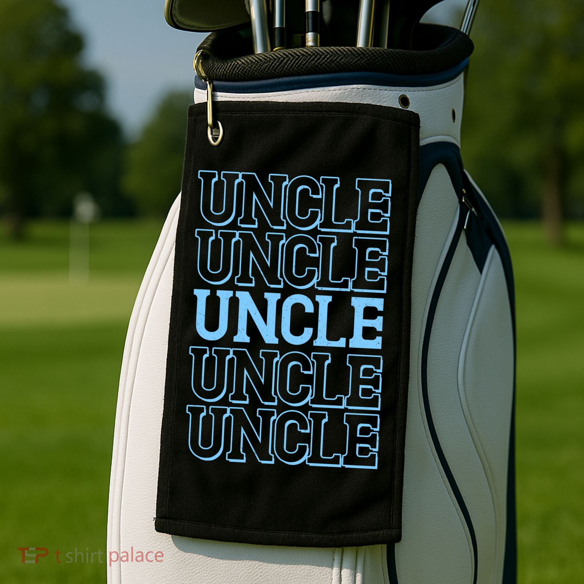 Retro Uncle Pattern Golf Towel