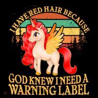 Retro Unicorn I Have Red Hair Warning Label Coffee Mug thumb 5