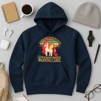 Retro Unicorn I Have Red Hair Warning Label Hoodie thumb 3