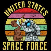 Retro United States Space Force Alien Backpack thumb 2
