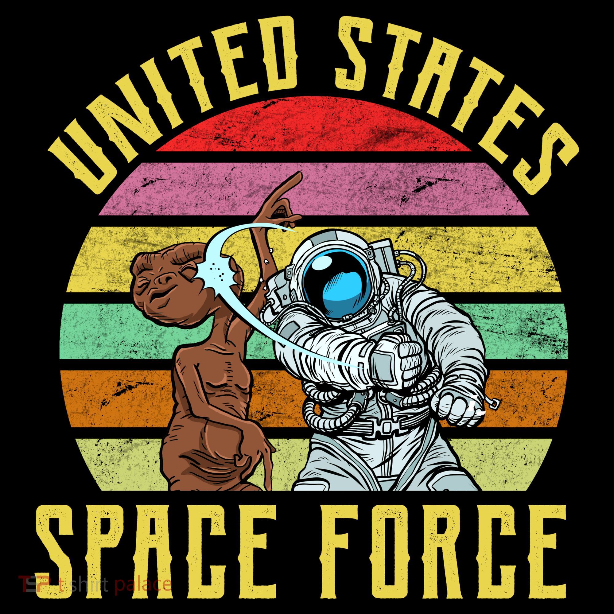 Retro United States Space Force Alien Backpack
