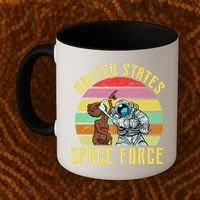 Retro United States Space Force Alien Coffee Mug thumb 2