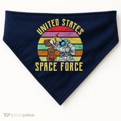 Retro United States Space Force Alien USA-Made Doggie Bandana