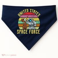 Retro United States Space Force Alien USA-Made Doggie Bandana thumb 0