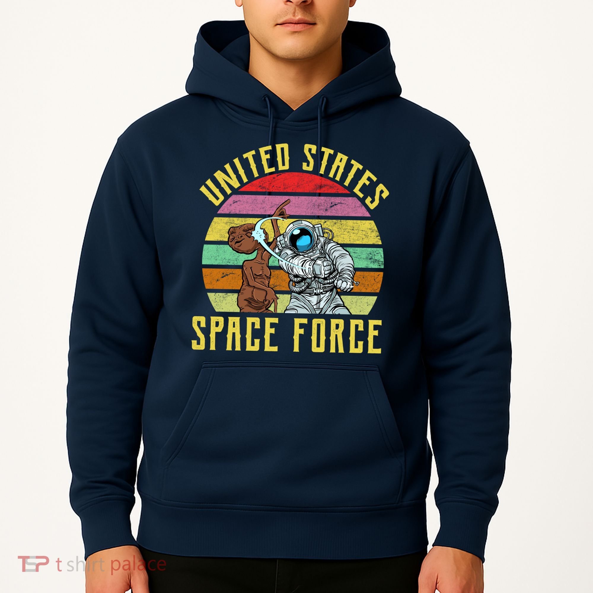 Retro United States Space Force Alien Hoodie