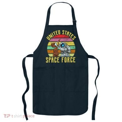 Retro United States Space Force Alien Apron