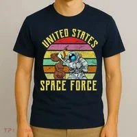 Retro United States Space Force Alien T-Shirt thumb 3