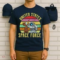 Retro United States Space Force Alien T-Shirt thumb 6
