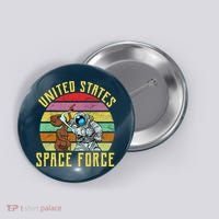Retro United States Space Force Alien Button thumb 0