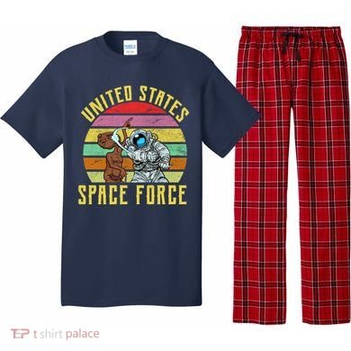 Retro United States Space Force Alien Pajama Set