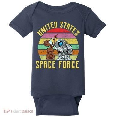 Retro United States Space Force Alien Baby Bodysuit