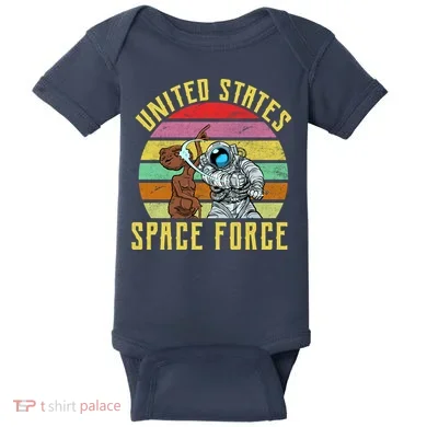 Retro United States Space Force Alien Baby Bodysuit
