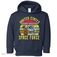 Retro United States Space Force Alien Toddler Hoodie thumb 0