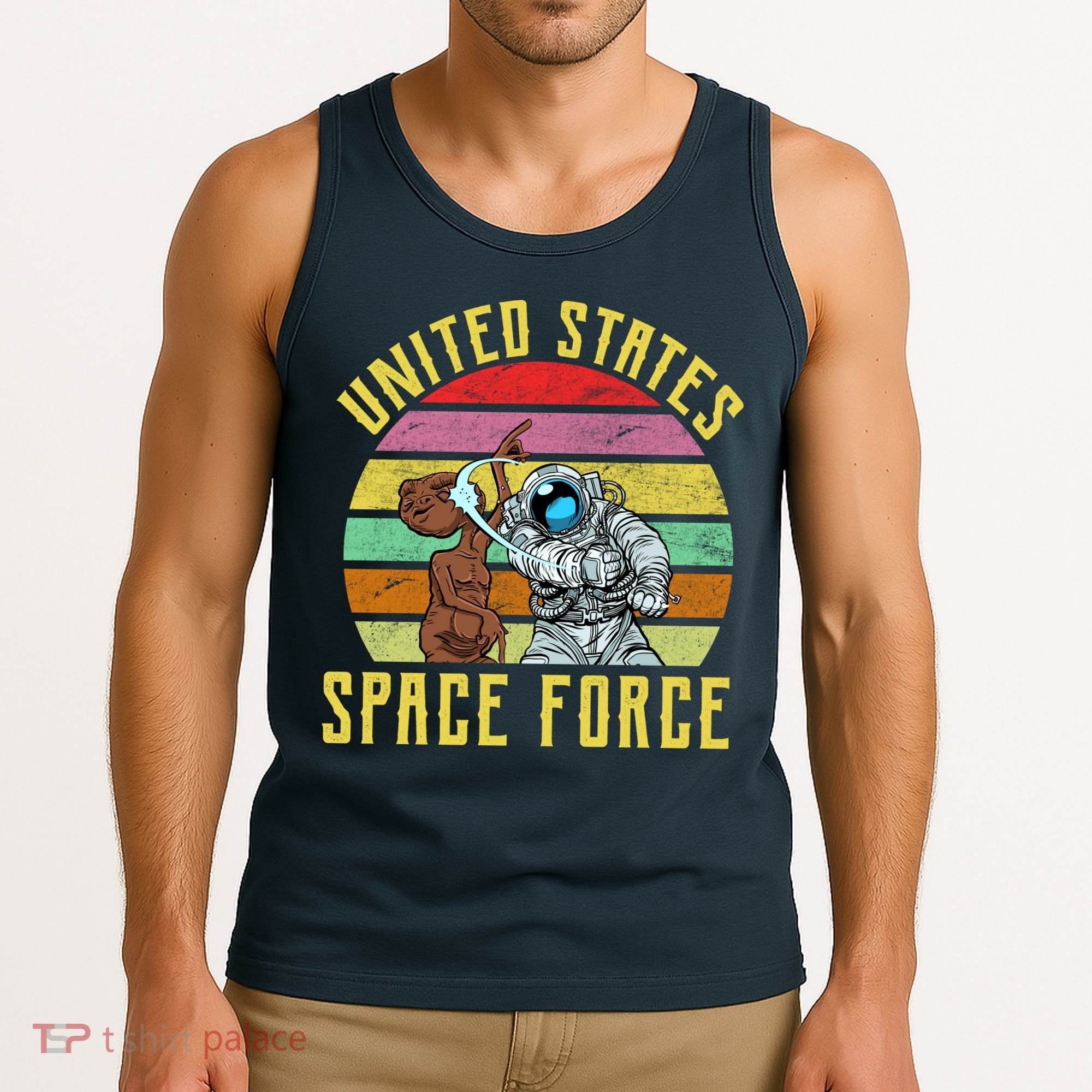 Retro United States Space Force Alien Tank Top