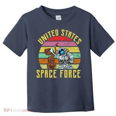 Retro United States Space Force Alien Toddler T-Shirt