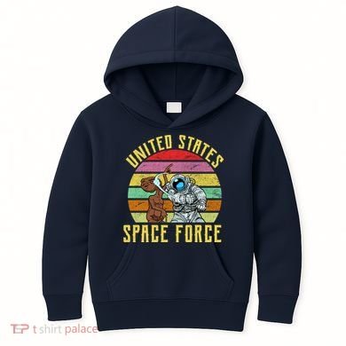 Retro United States Space Force Alien Kids Hoodie