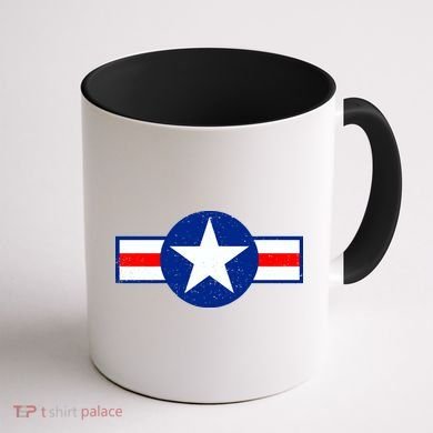 Retro US Army USA Star Logo Coffee Mug back